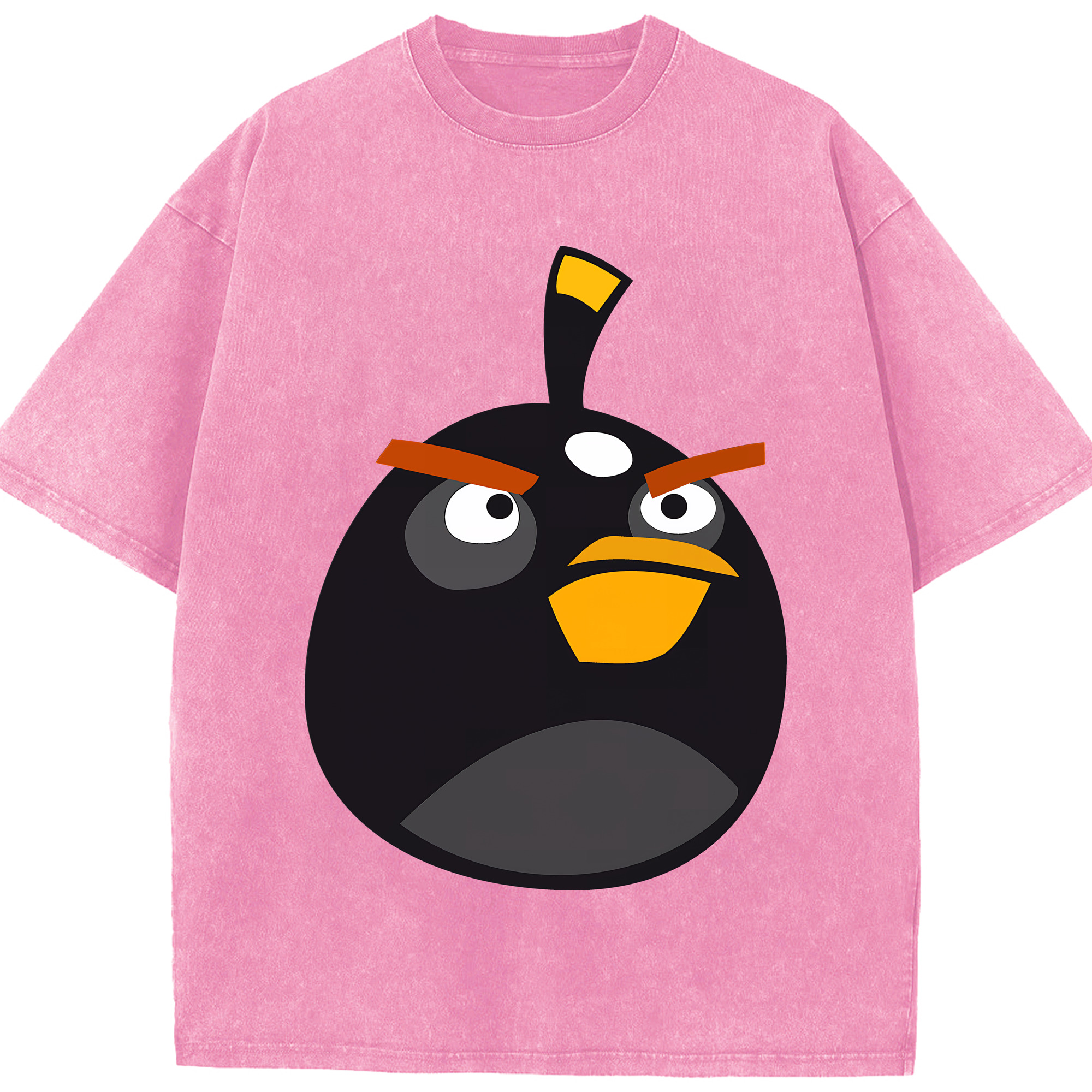 （画像用） Angry Birds アングリーバード 綿100% ヴィンテージ風 半袖Tシャツ（フロントプリント）